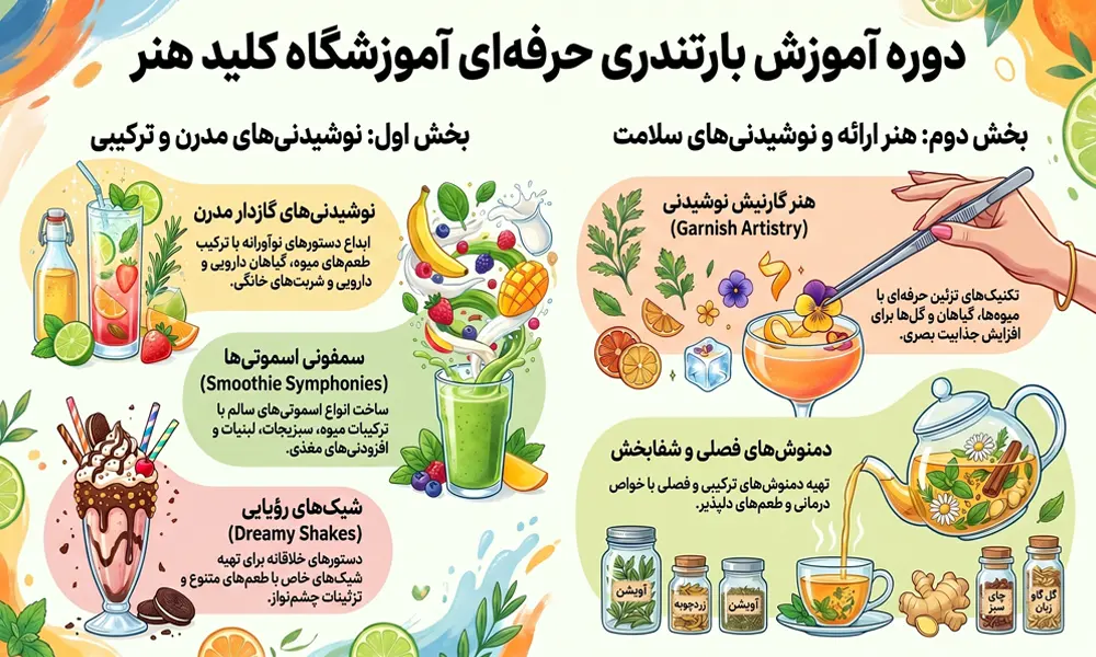 نقشه راه دوره بارتندری با مدرک بین المللی بارتندری