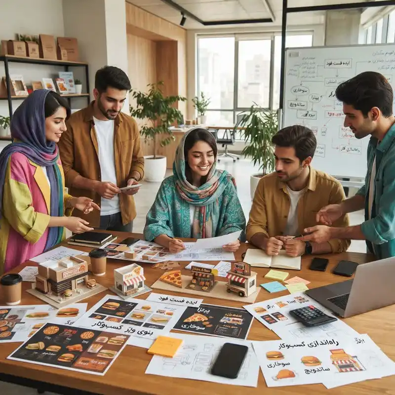 ایده های جدید برای راه اندازی فست فود با بررسی منو و طراحی کسب‌وکار توسط تیم جوان